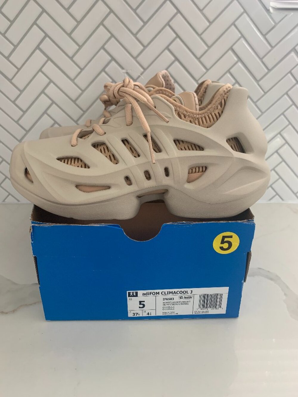 Adidas Adifom Climacool J Beige Size 5 New